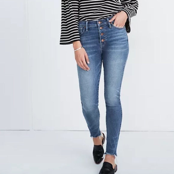Madewell Denim - Madewell 10” High Rise Skinny Jeans button fly 27